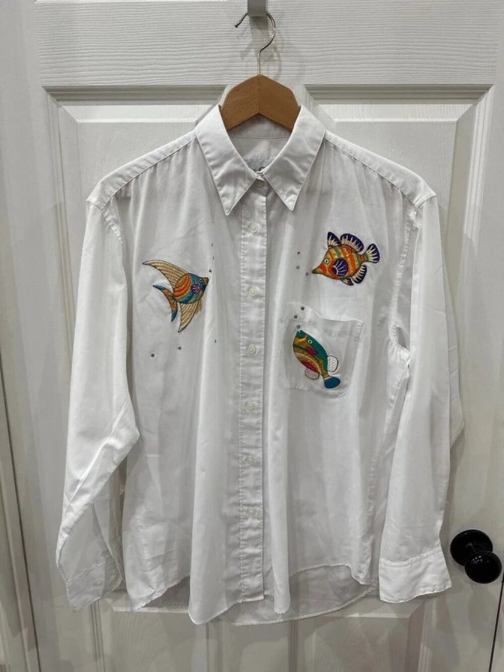 White long sleeve button up